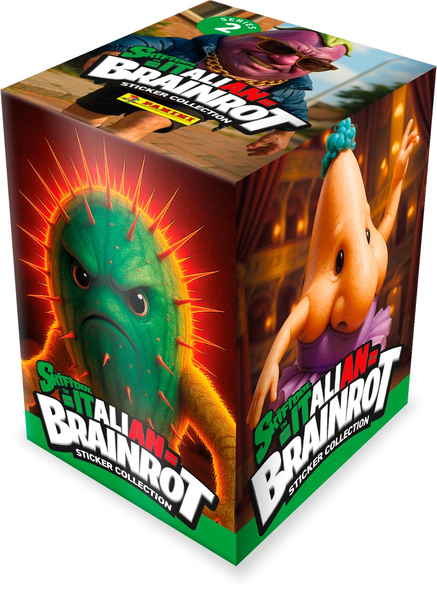 Panini - skifidol italiano brainrot adesivo 2 - bo display 36