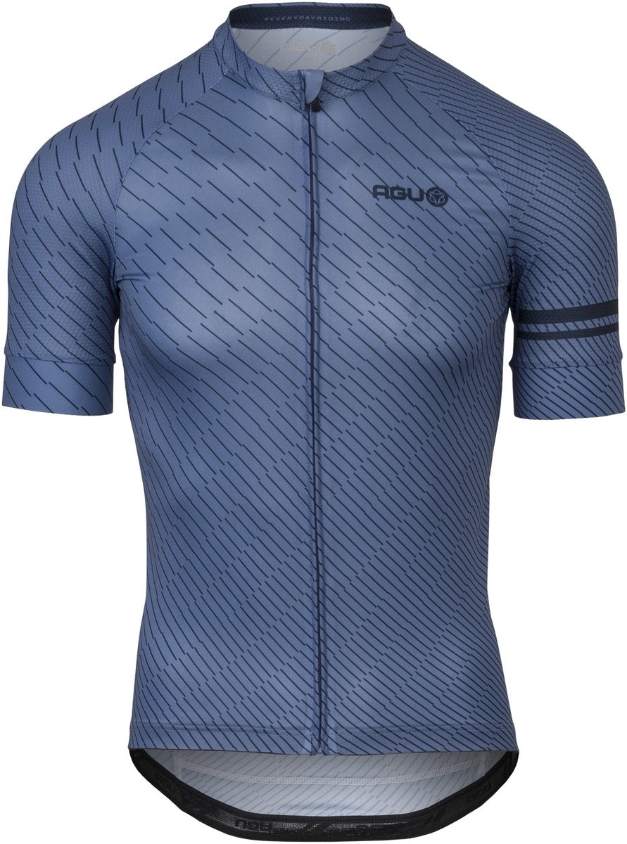 Agu chippie lines essential - heren fietsshirt - specchio blue - maat l