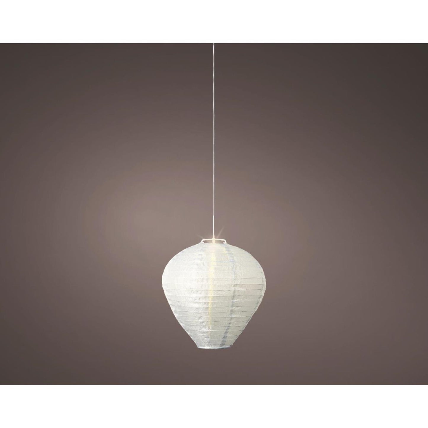 Lanterna solare Lumineo nylon ø30xh28cm bianco
