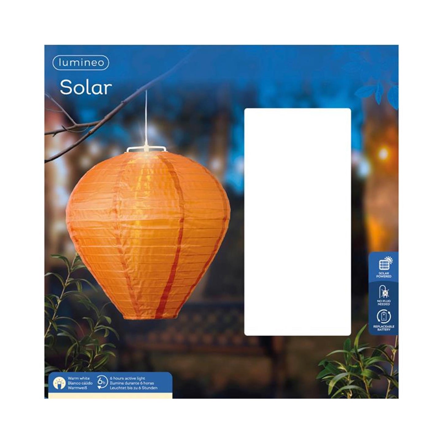 Lumineo farol solar nailon ø30x28cm