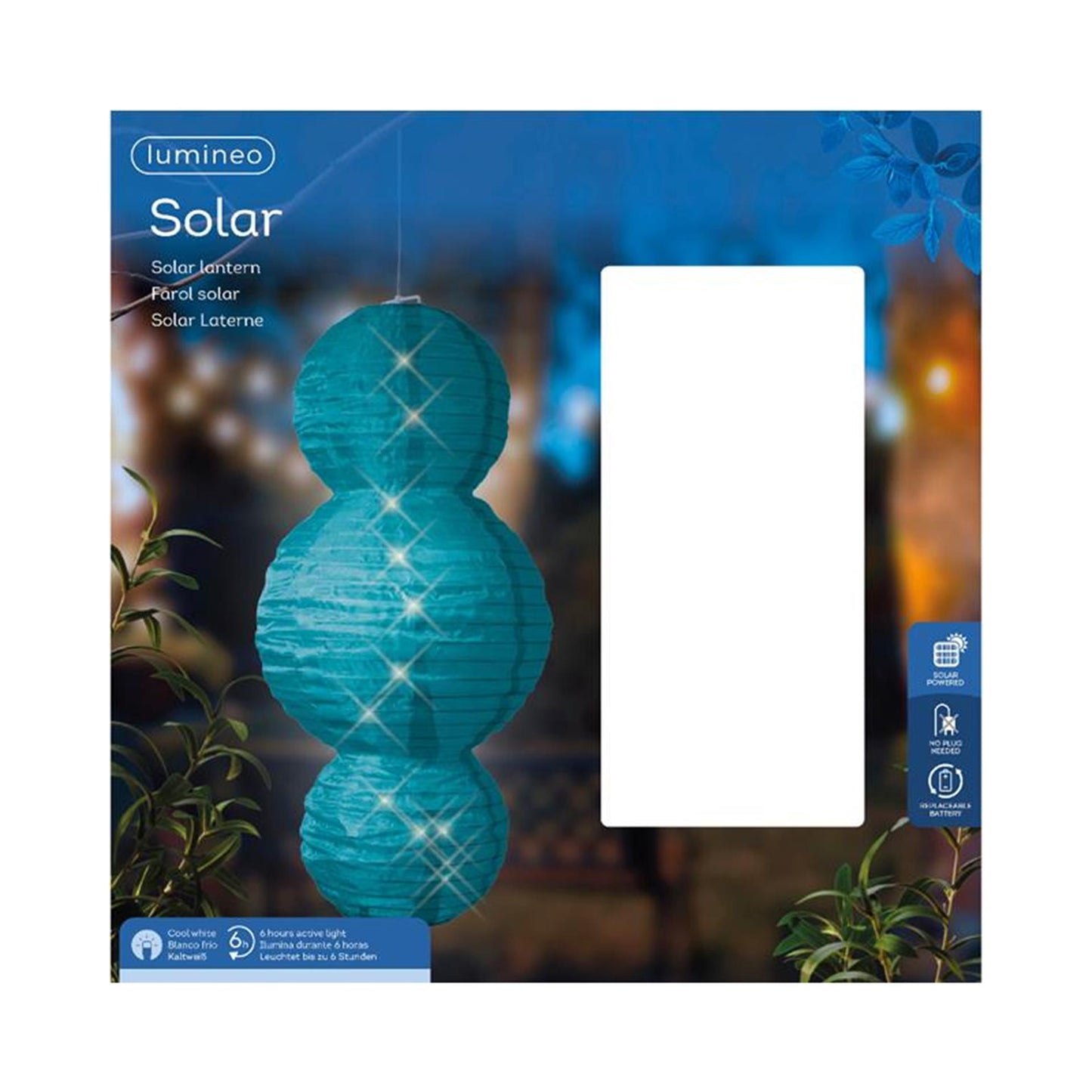 Lanterna solare Lumineo nylon ø28x58cm