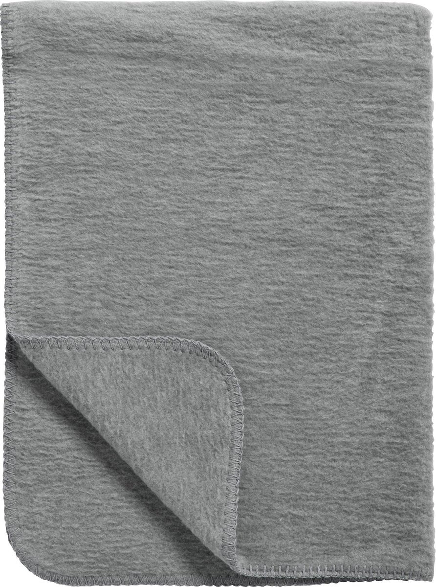 Meyco baby uni wiegdeken - geweven - grey - 75x100cm - 1.0 tog