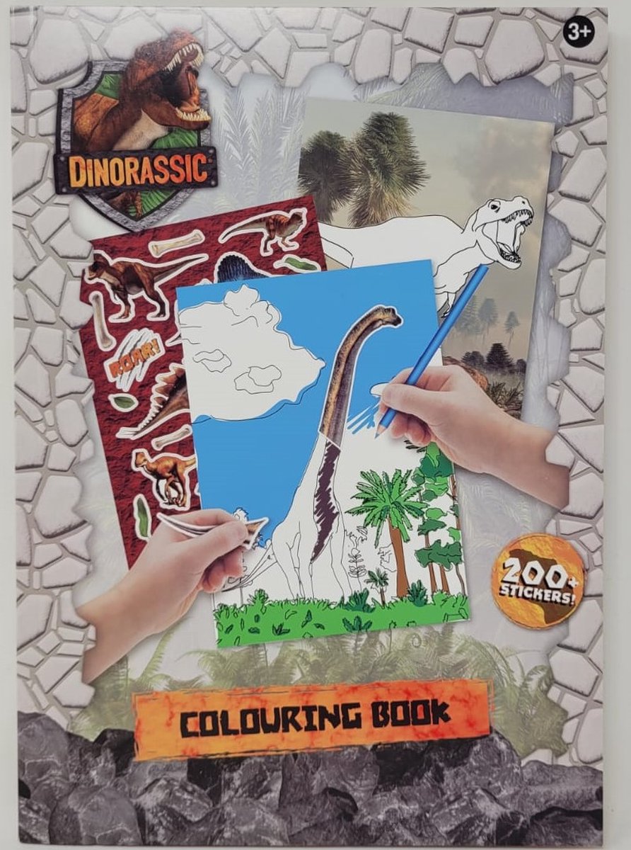 Libro da colorare Dinorassic