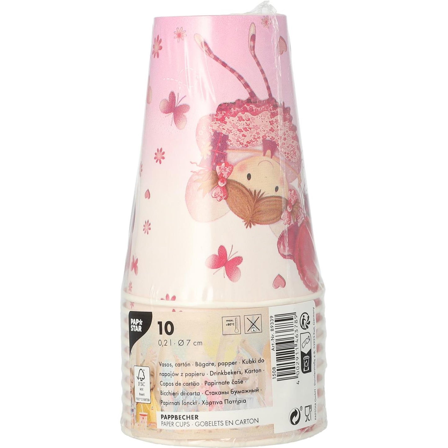 Bicchieri Papstar piccola ballerina cartone 0,2l 10 pz