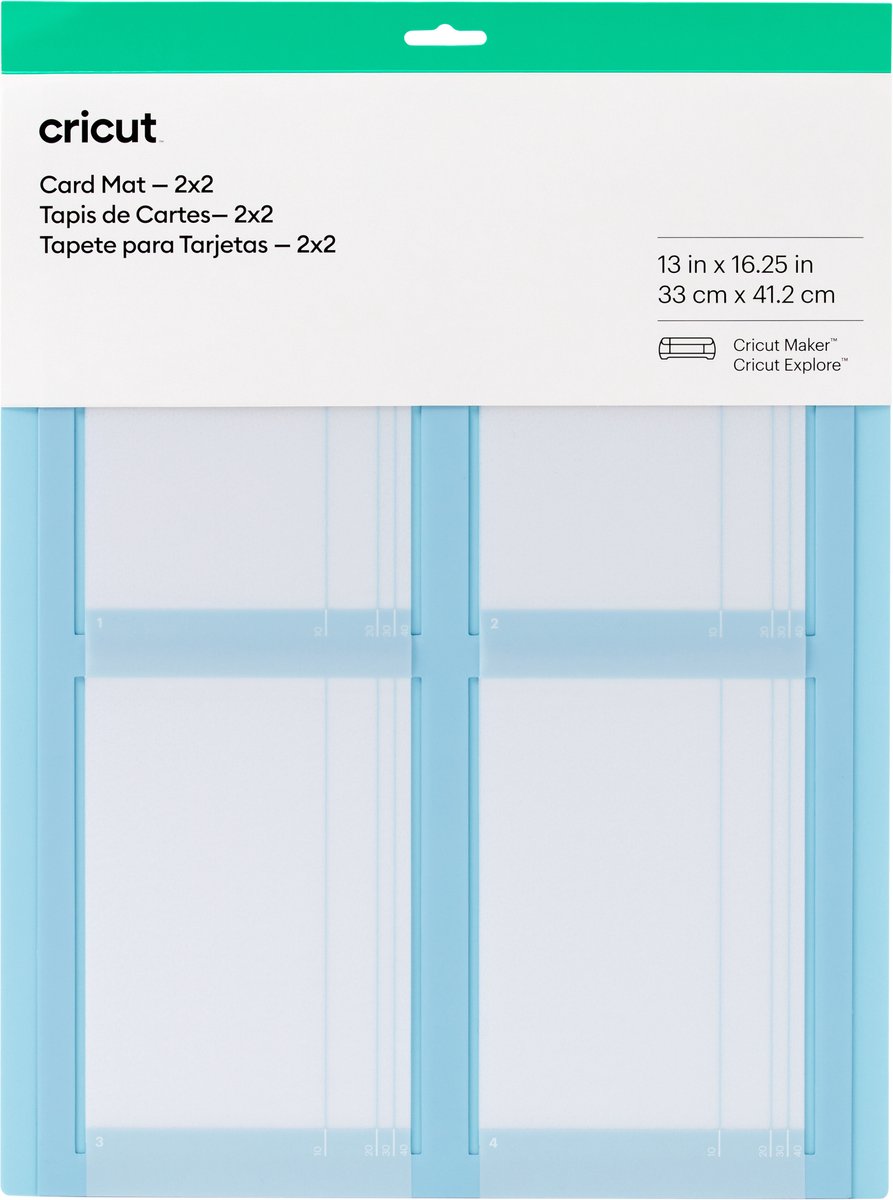 Tapete de corte para tarjetas Cricut azul