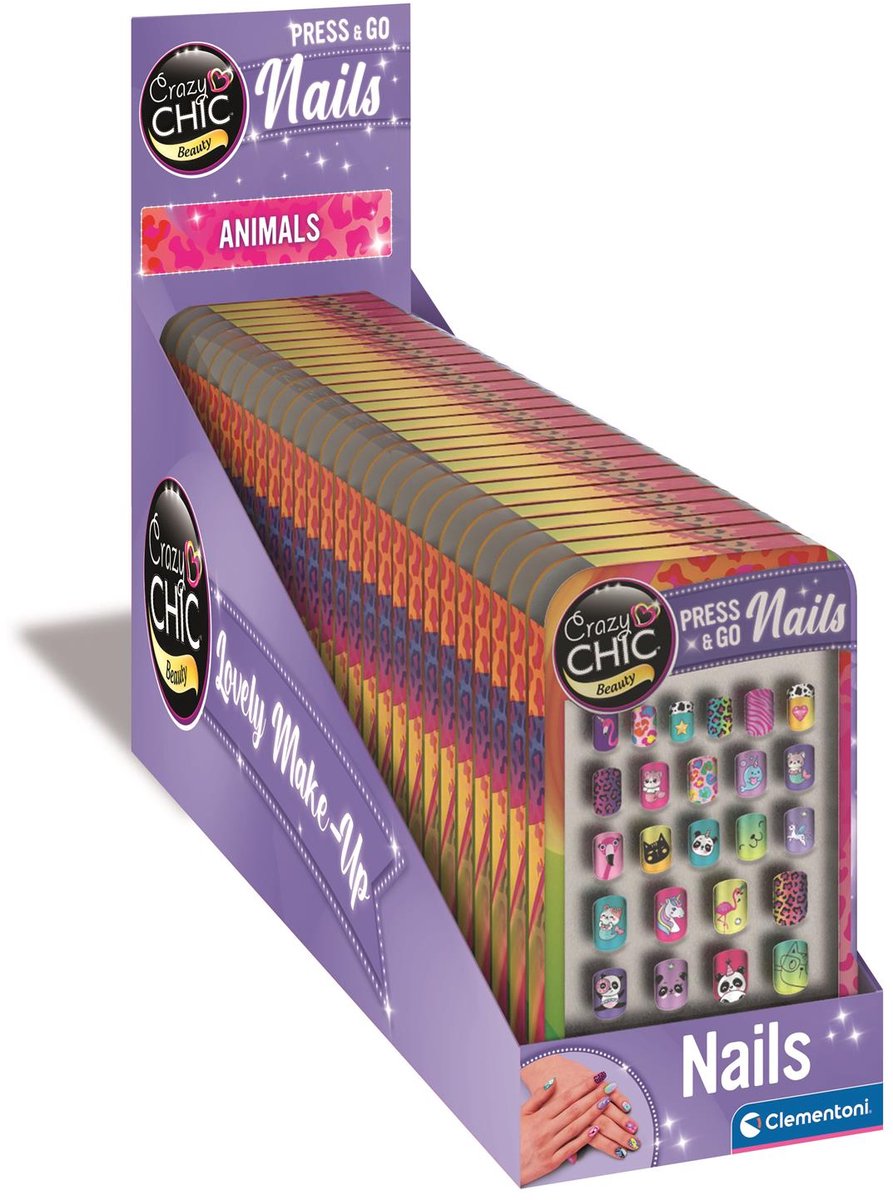 Clementoni Crazy Chic Press Go Nagels - Animali