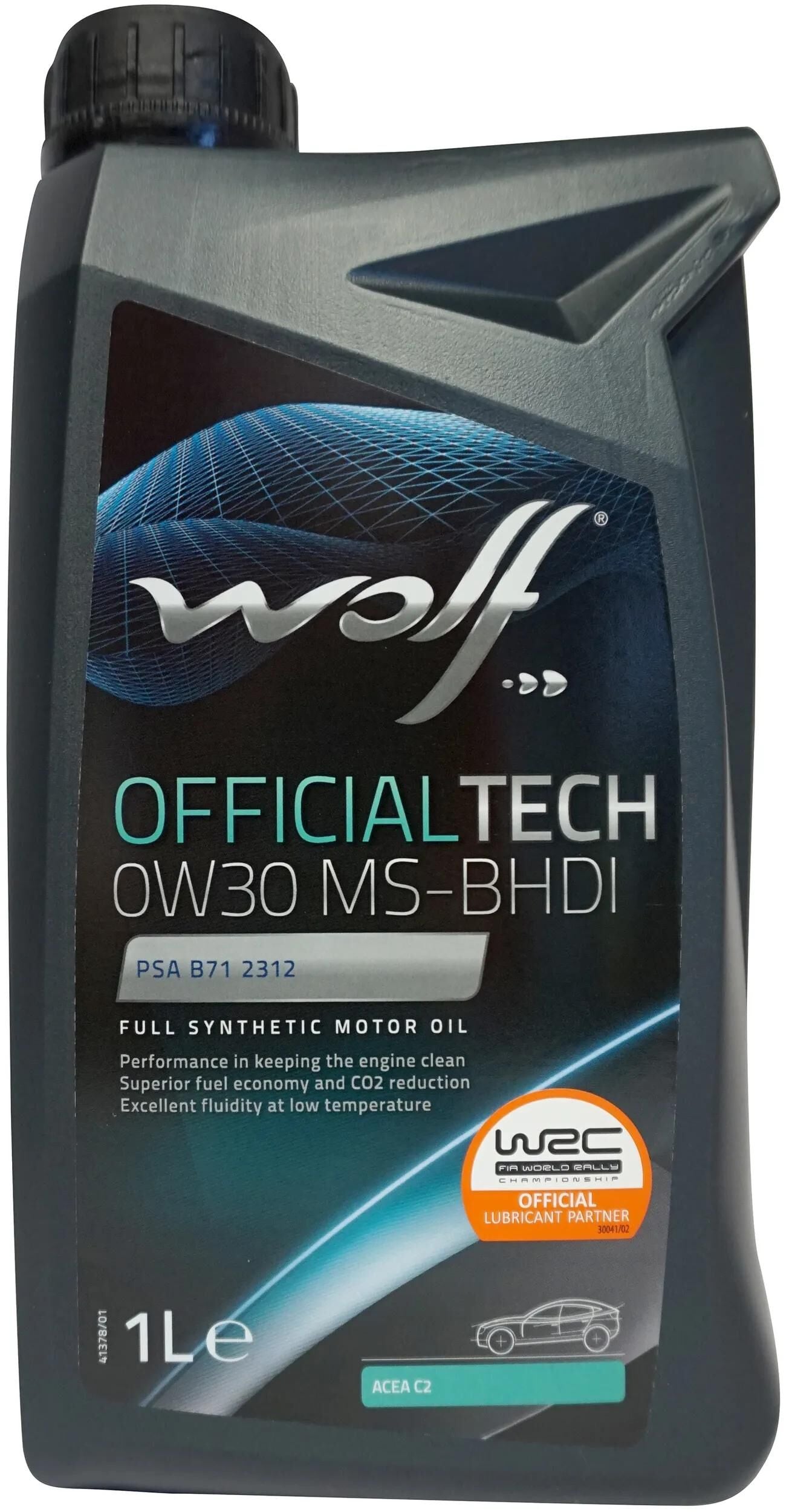 Wolf Motor Oil OfficialTech MS-BHDI. Motoil 0w30 1l off.tech ms-bhdi