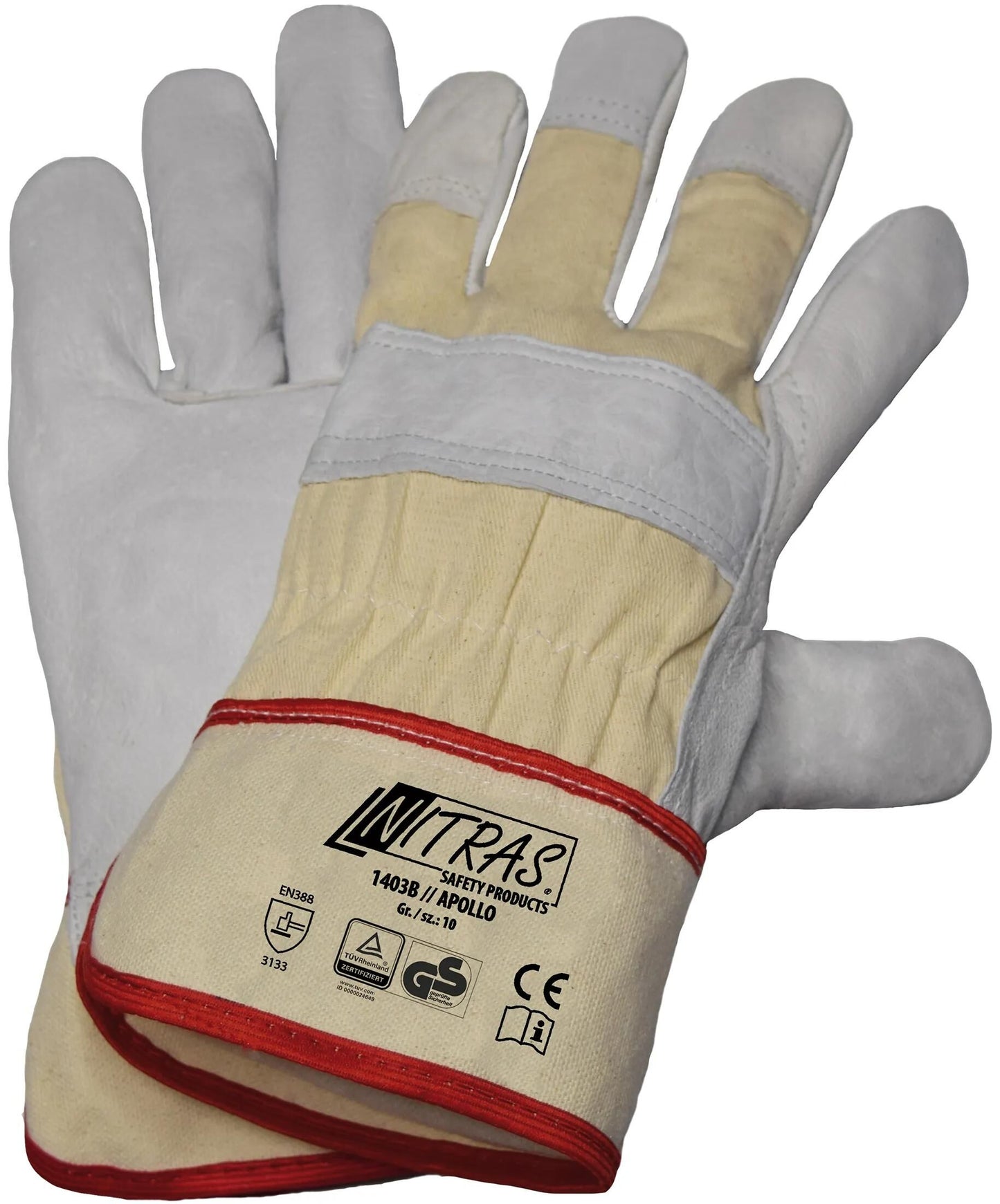 Nitras Safety Glove Dimensioni 9 Cotton Apollo Cowhide