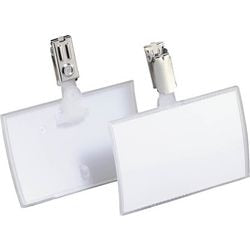 Clip per badge executive durevole trasparente 90 x 54 mm 25 pezzi