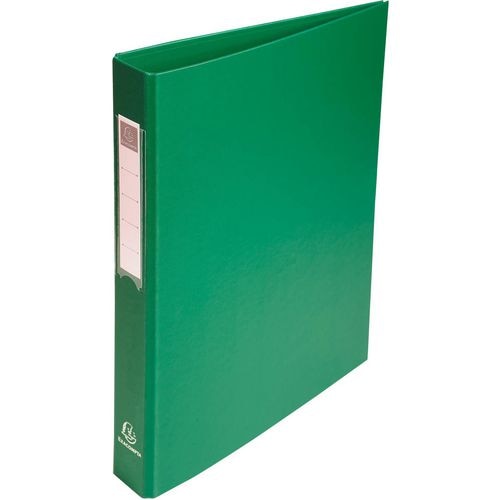 Raccoglitori ad anelli exacompta cartoncino pp 26x32cm larghezza dorso 4cm verde Meccanismo a D a 4 anelli