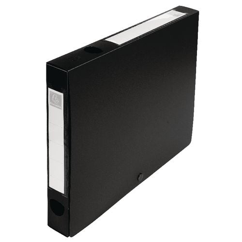 Cartella portadocumenti exacompta pp 32x24cm RB 40mm nero anello con presa a pulsante portauova