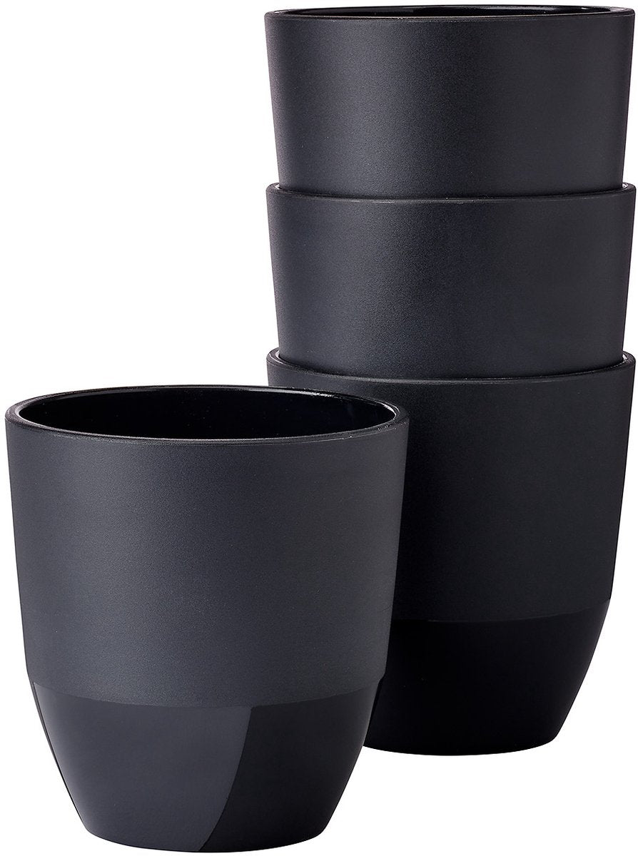 Mepal cup silueta - 4x 200 ml - tazza da caffè - nero nordico