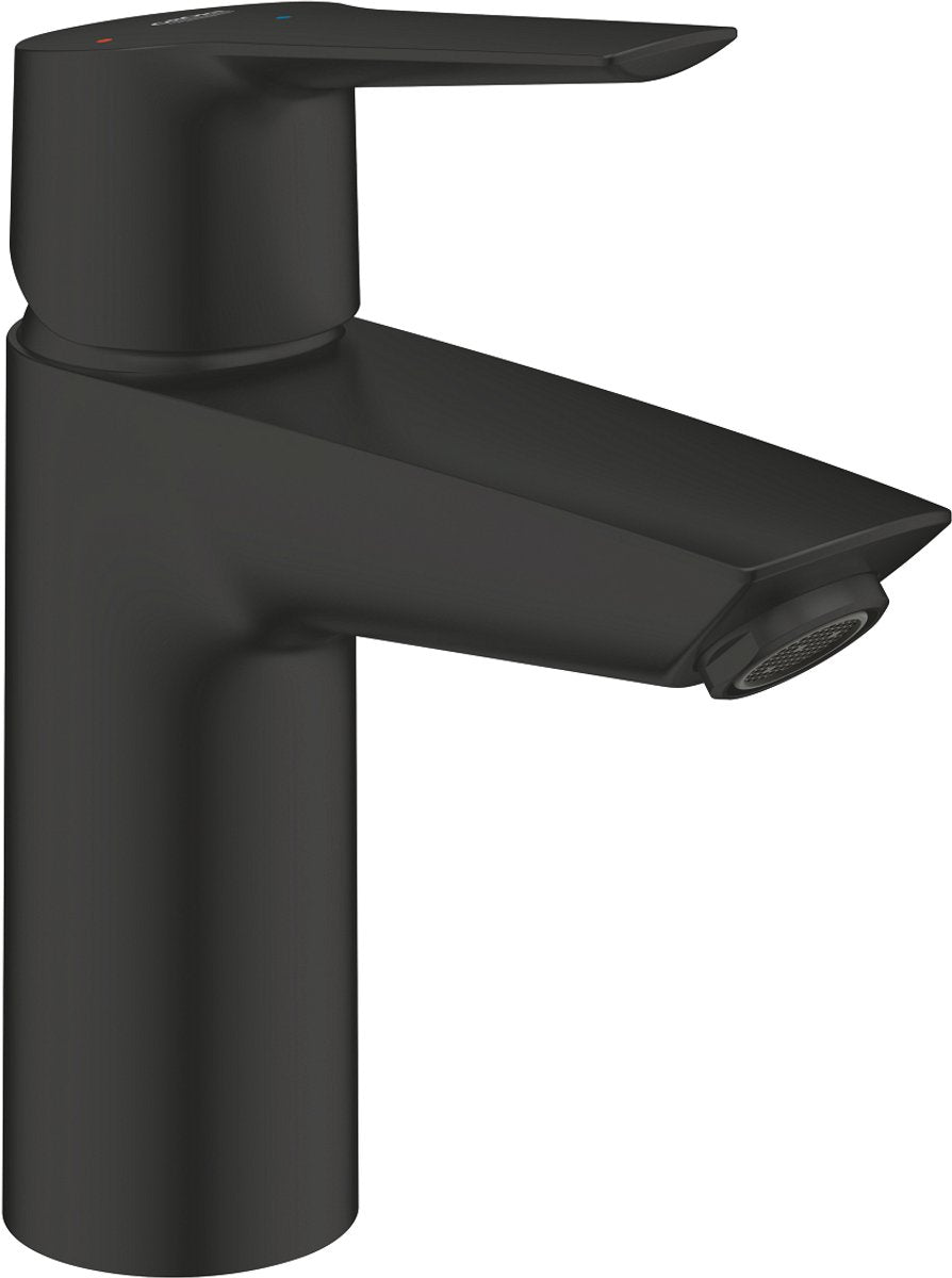 Grohe start wastafelkraan - waterbesparend - lage uitloop - met push-open waste - mat zwart