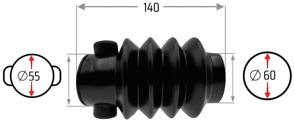 Nb parti soffietto pieghevole 55 60 mm nb-parti