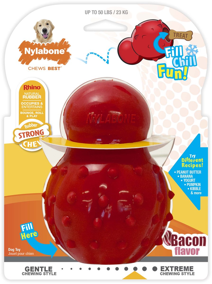Nylabone Fuerte de goma de goma Bacones Fabor