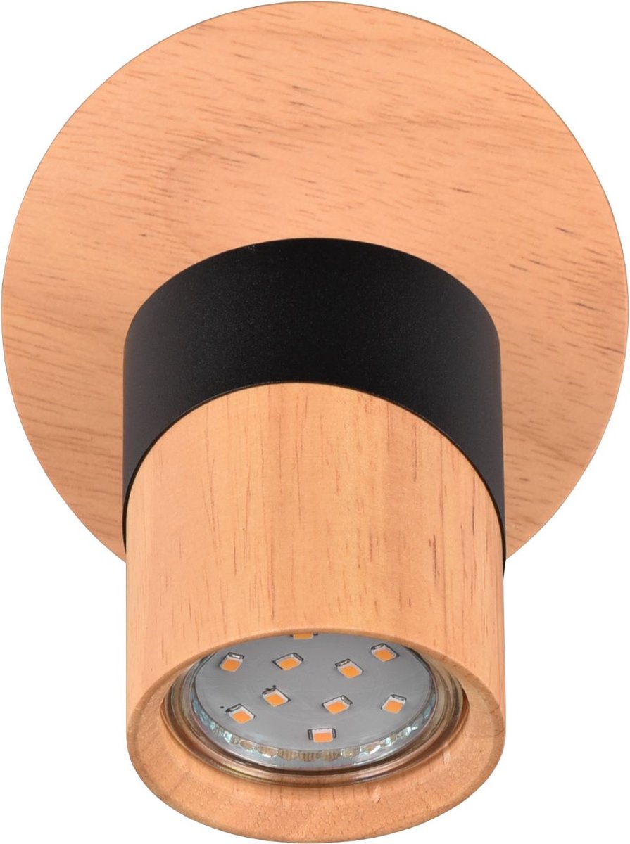 Trio aruni - spot - color legno con nero - escl. 1x gu10 4,5w