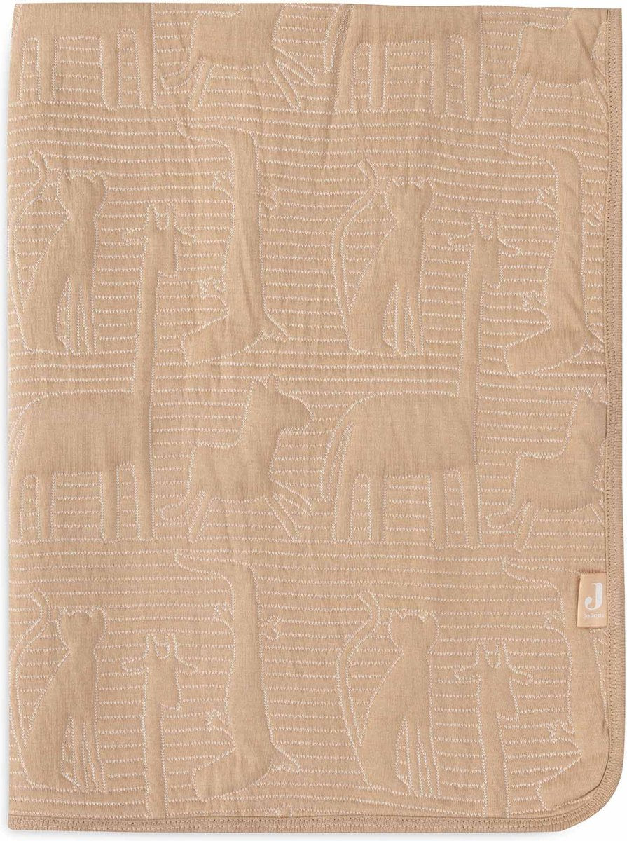 Jollein - manta de cuna 100x150cm - manta bebe - selva jambo galleta avena