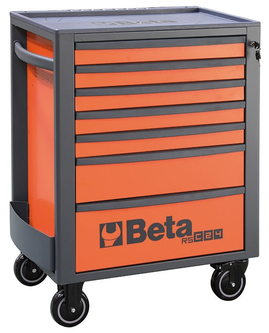 Beta rsc24 7-fo herramienta trolley 7 cajones naranja