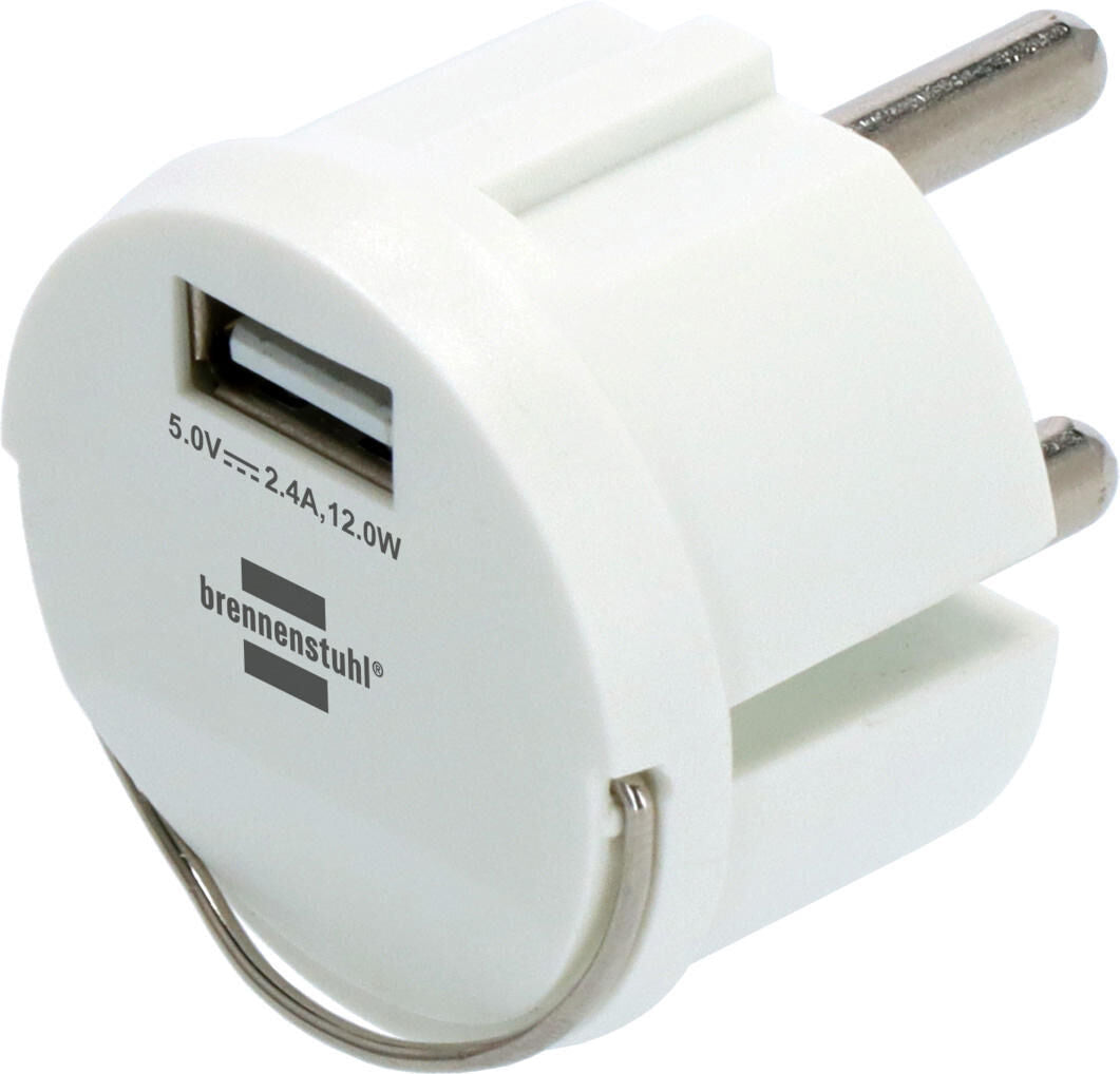 Brennenstuhl Silla de enchufe USB Burning Silla 2.4a, blanco