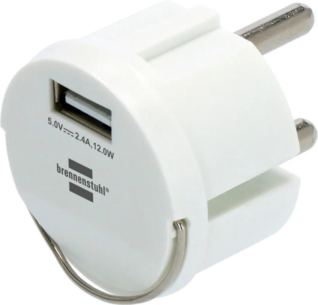 Brennenstuhl USB Adapter Adapter Burning Chair 2.4A, White