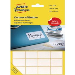 Etichette universali avery zweckform 3319 29x18mm bianco