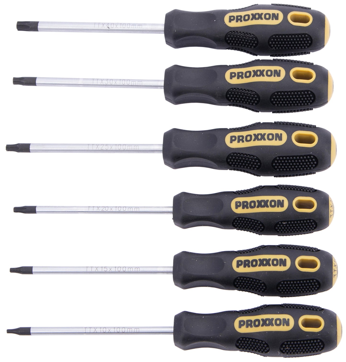 El destornillador proxxon se coloca sexto. Torx