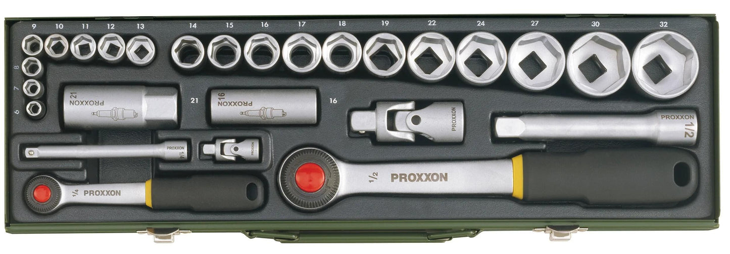 Set di chiavi per presa Proxxon 1 2 +1 4 (27 p.)