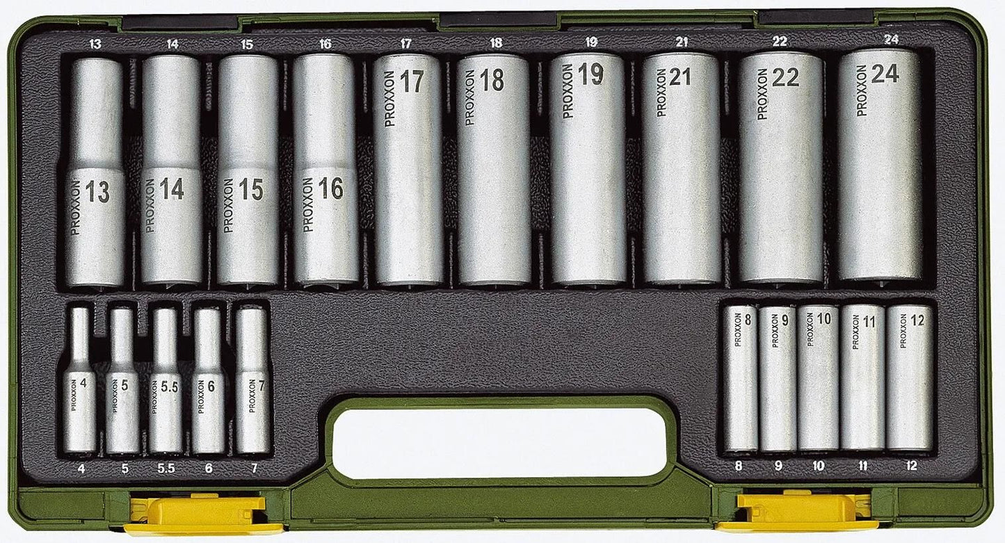 Chiavi di socket Proxxon Imposta 20 °. 1 2 e 1 4