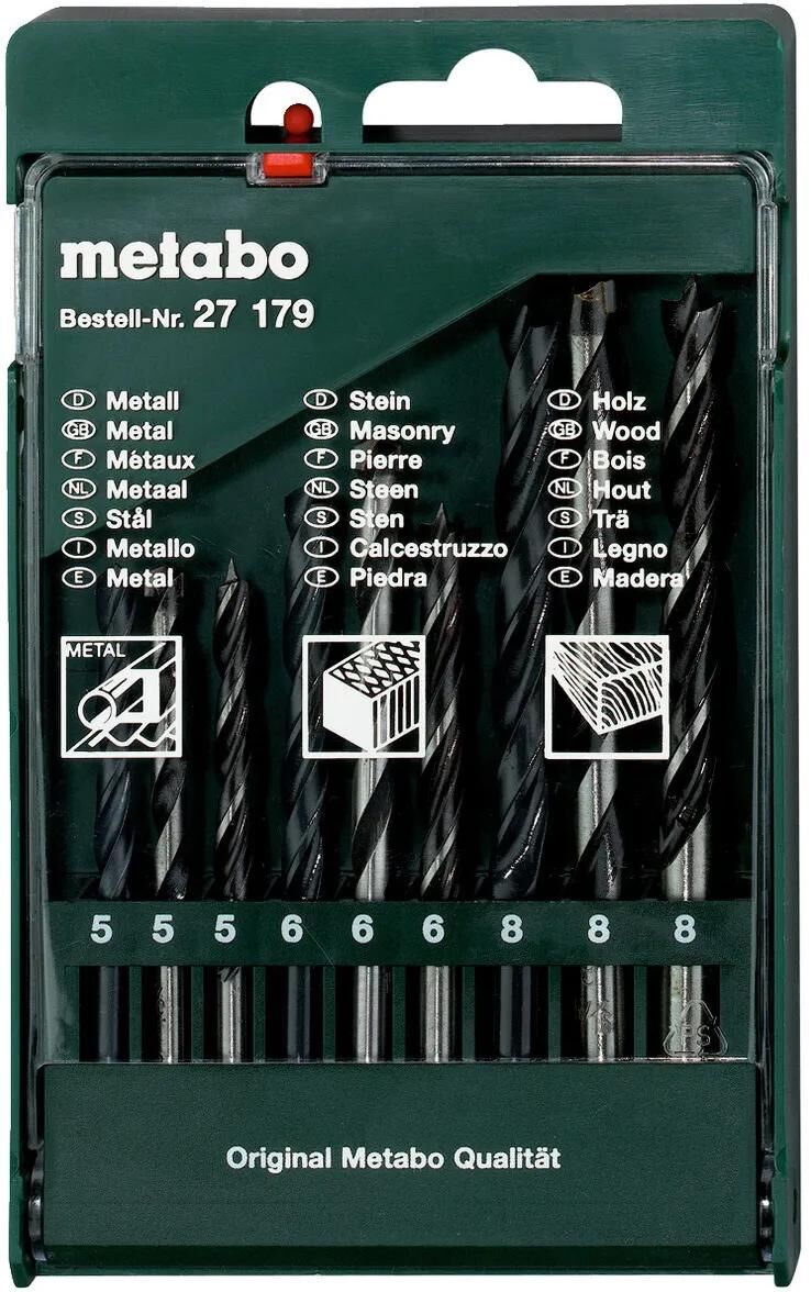 Metabo Drill Surtido Cassette de 9 partes