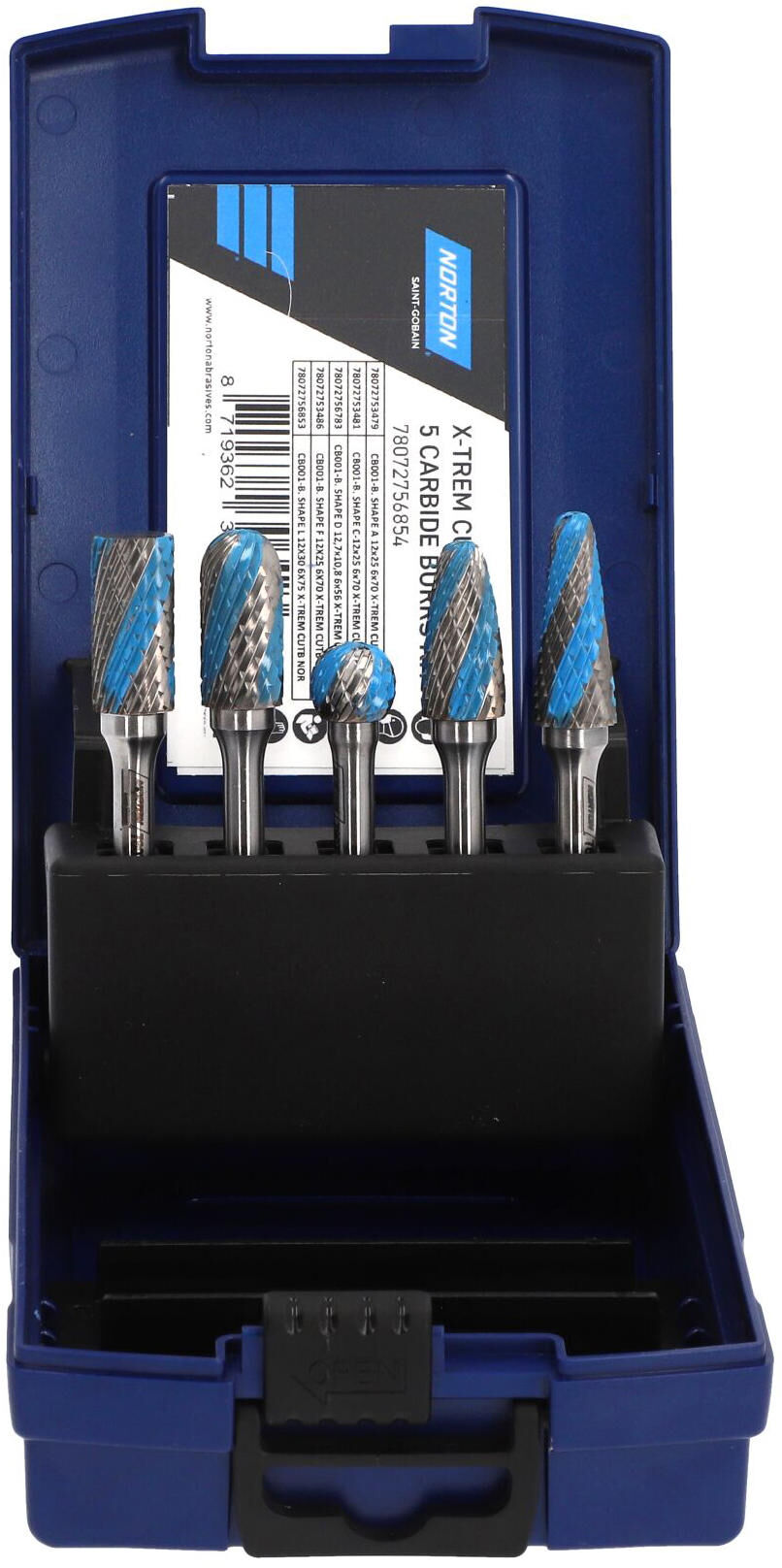 Juego de fresas Norton x-trem cut 5 juego de fresas de carburo