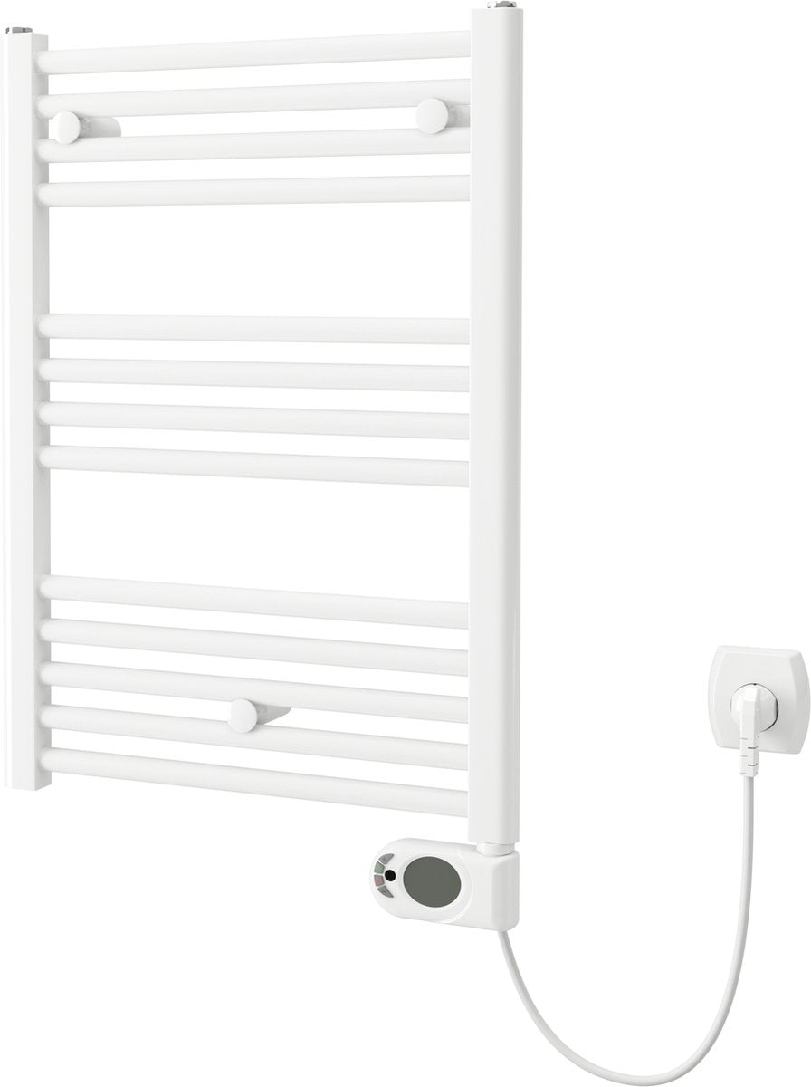 Radiatore scaldasalviette elettrico Plieger elba - scaldasalviette - con cronotermostato - 70,2 cm x 50 cm - 300 watt - bianco