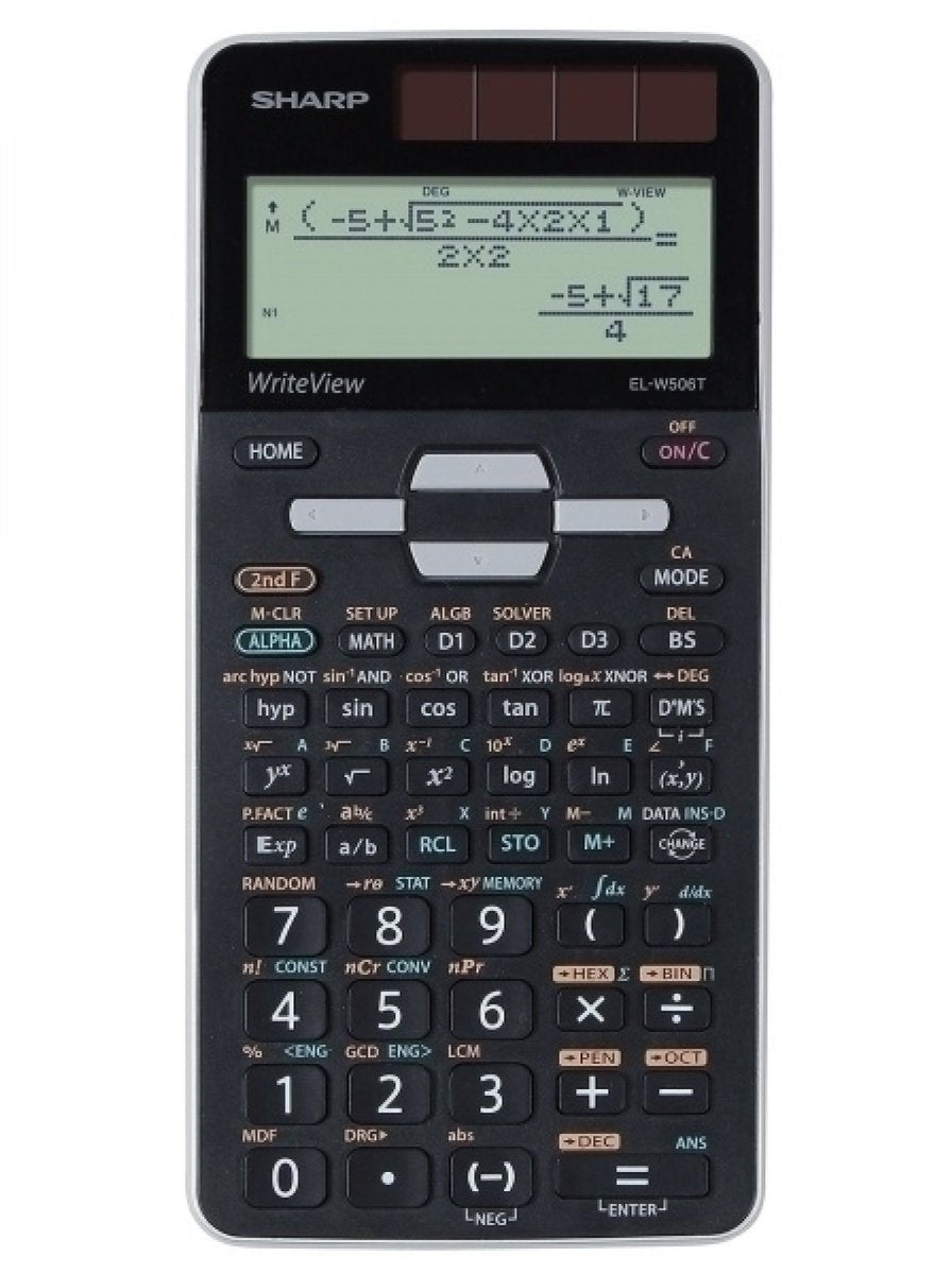 Calcolatrice scientifica Sharp - elw506tgy - nera - 1x batteria LR44 - sh-elw506tgy