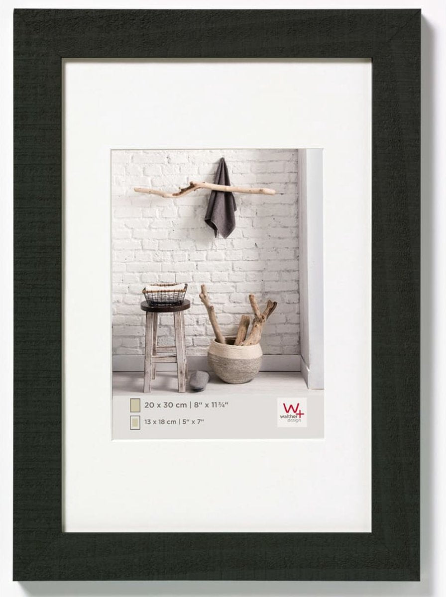 Casa Walther - cornice in legno - misura foto 40x50 cm - nera
