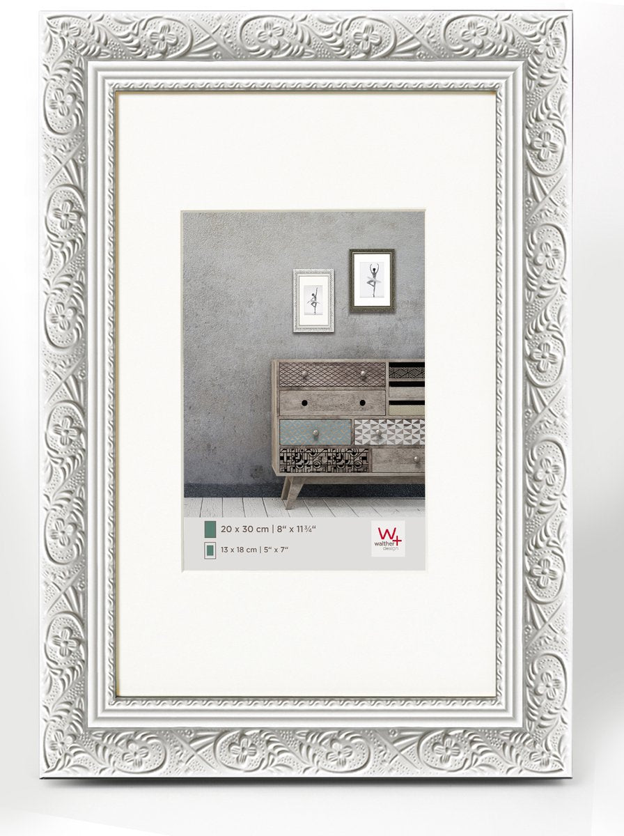 Walther barock - houten lijst - fotoformaat 30x40 cm - wit