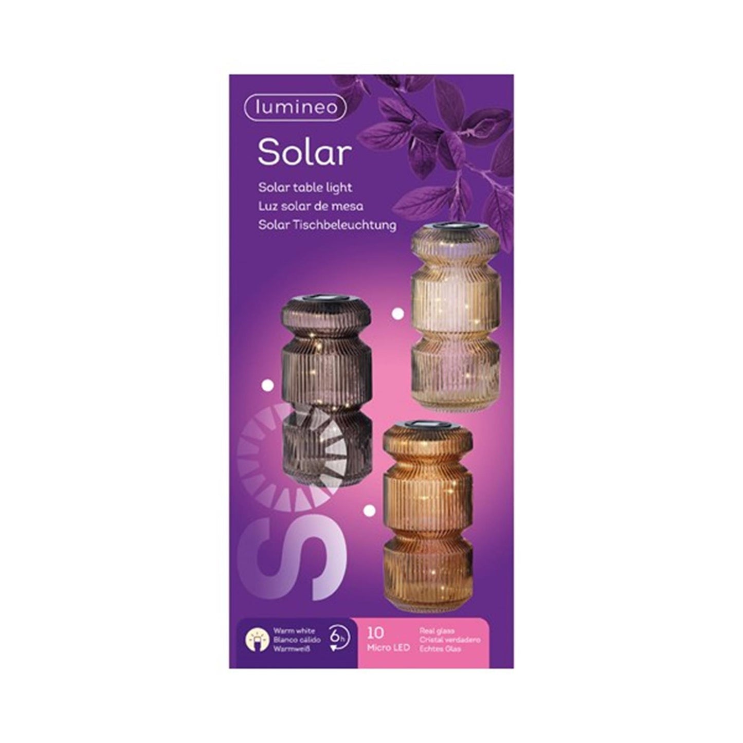 Lampada da tavolo solare Lumineo LED ø12-h25cm