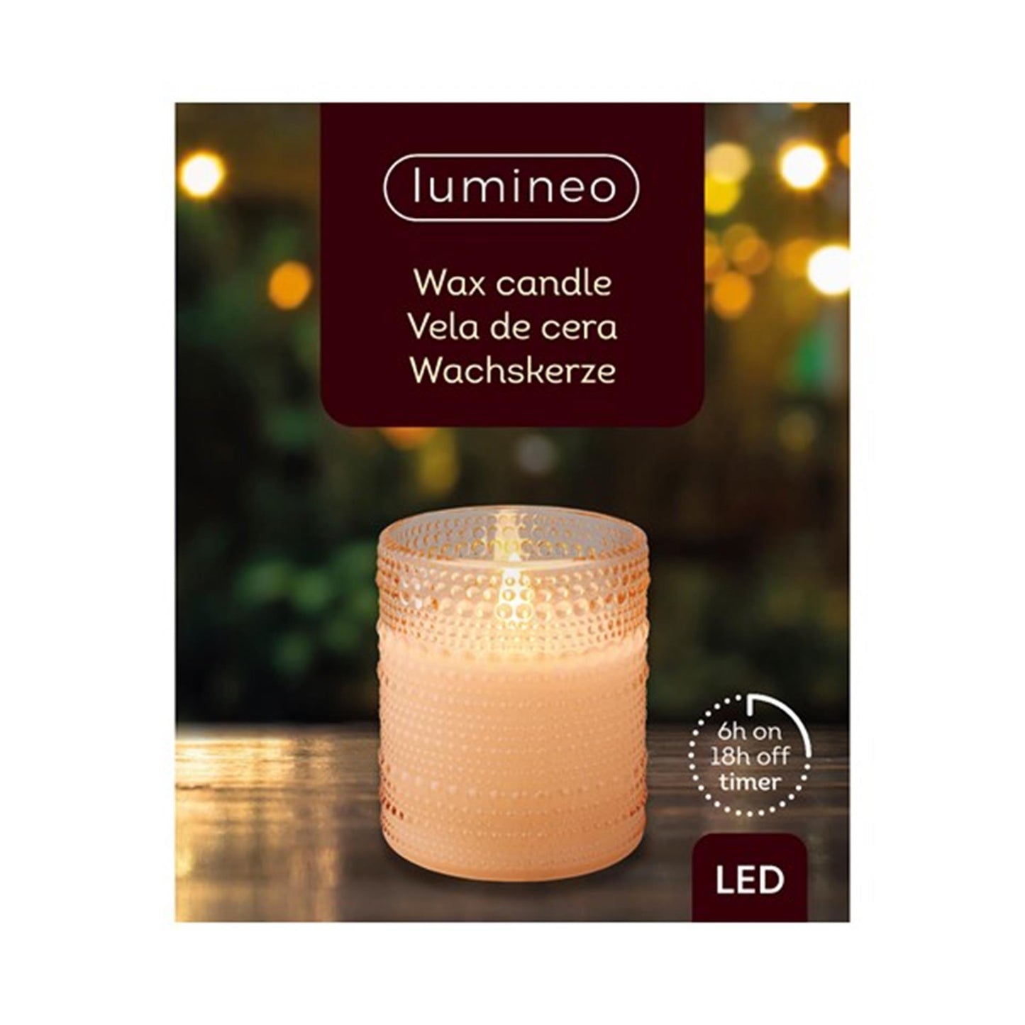 Vela LED Decoris de cristal ø8-h10cm