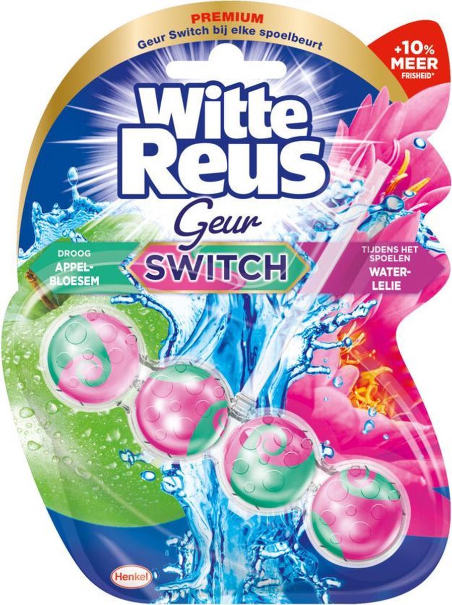 Witte reus toiletblok geurswitch appel waterlelie