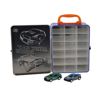 Metal de caja de almacenamiento con 2 autos Datman Freewheel