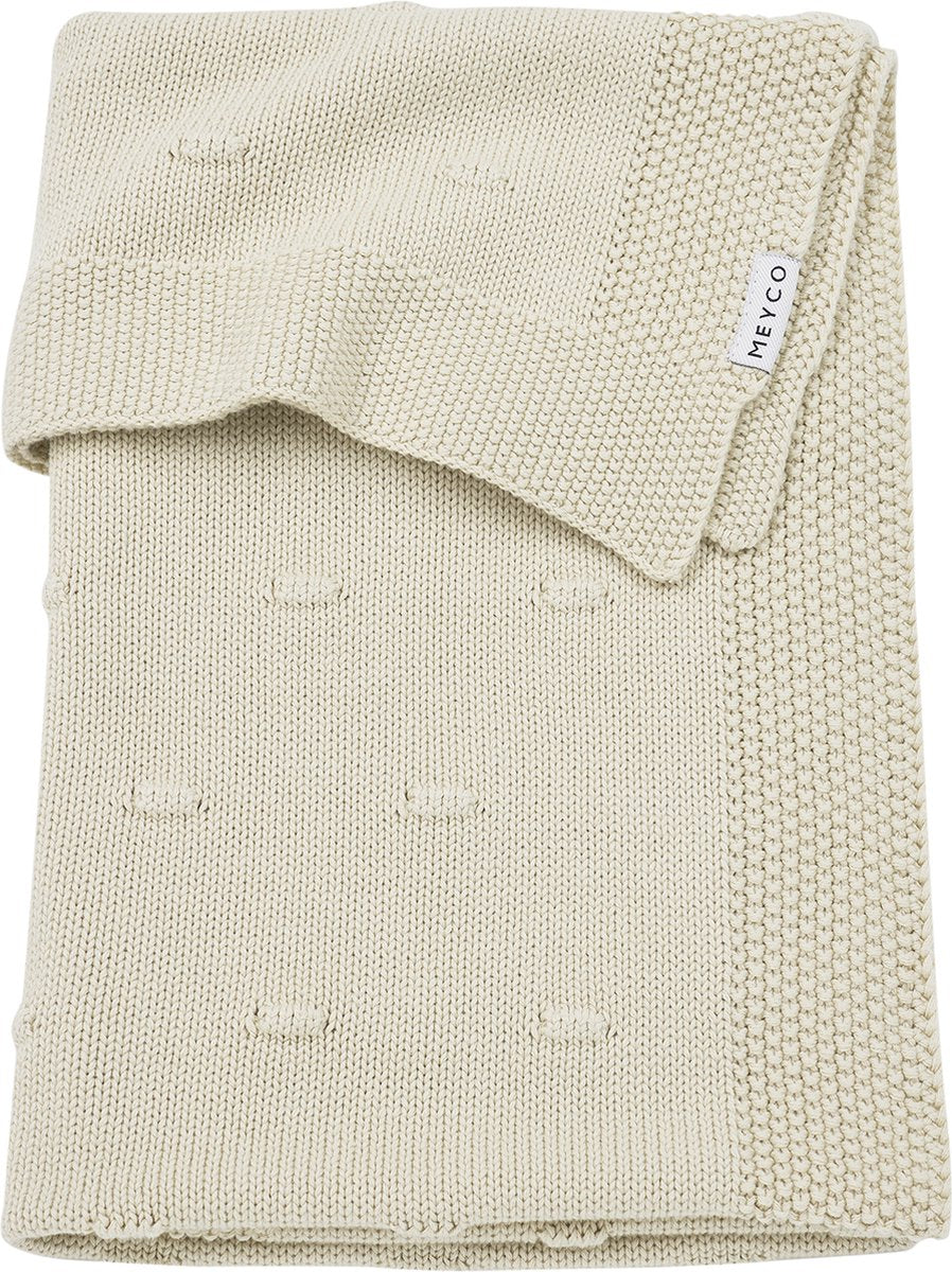 Coperta per culla Meyco Baby Knots - Sabbia Morbida - 100x150 cm - 1.0 tog