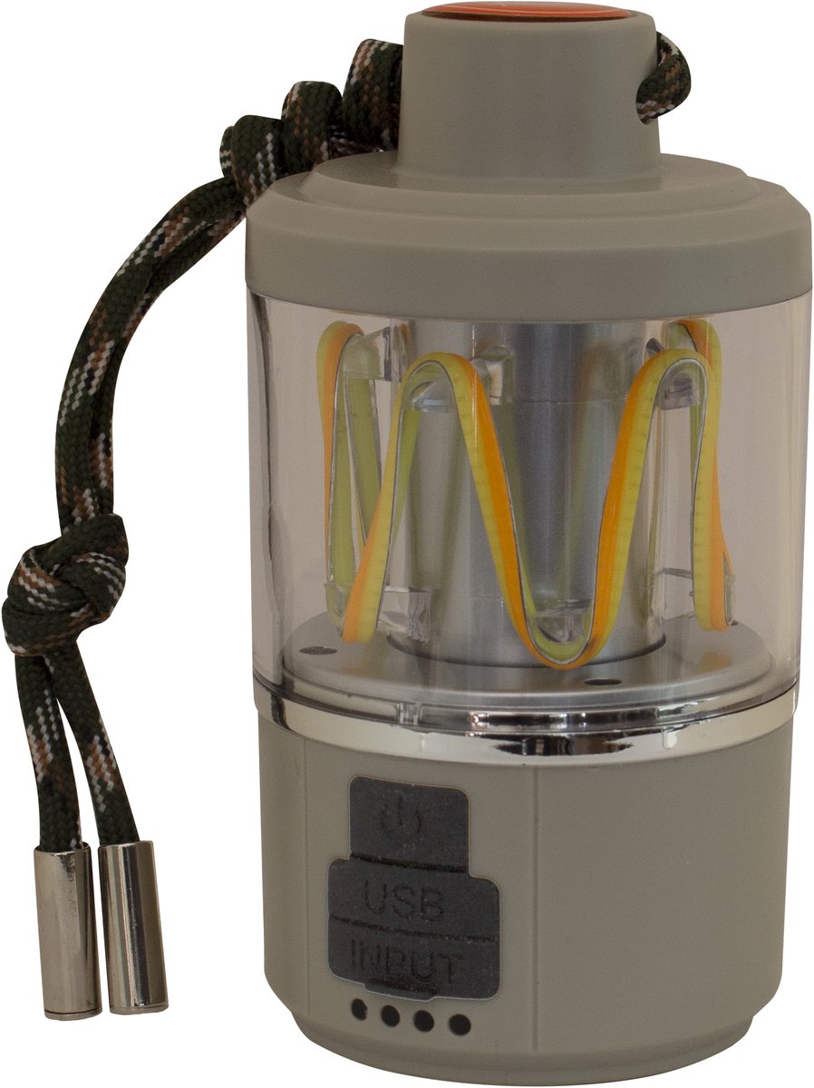 Cadena de lámparas de camping Eurotrail - recargable - multifuncional - marfil - compacta y ligera - función power bank