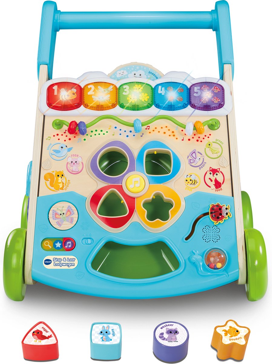 Vtech Step Learning Walker - giocattoli educativi - impara a conoscere forme, numeri, colori degli animali - giocattoli a partire da 9 mesi