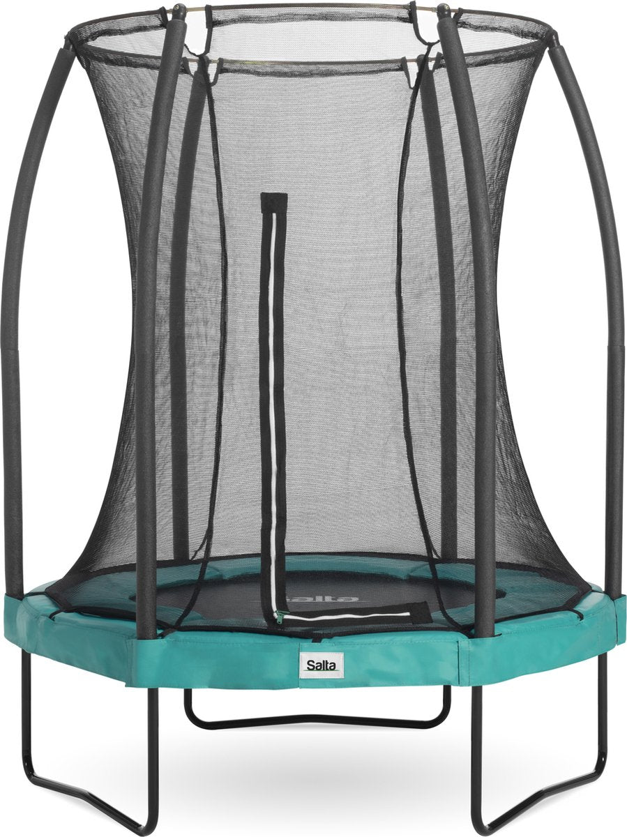 Salta comfort edition - ø 153 cm - trampolino rotondo con rete di sicurezza - verde - mini trampolino piccolo per bambini