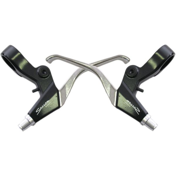 SECCON SET MANUSI GUIDA SACCON ZWART ALU V-BRAKE L321A5L3POC