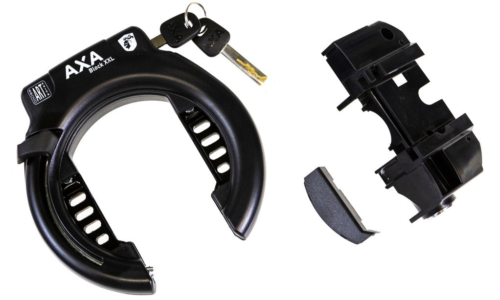 Blocco axa xxl blocco anello con blocco batteria nero