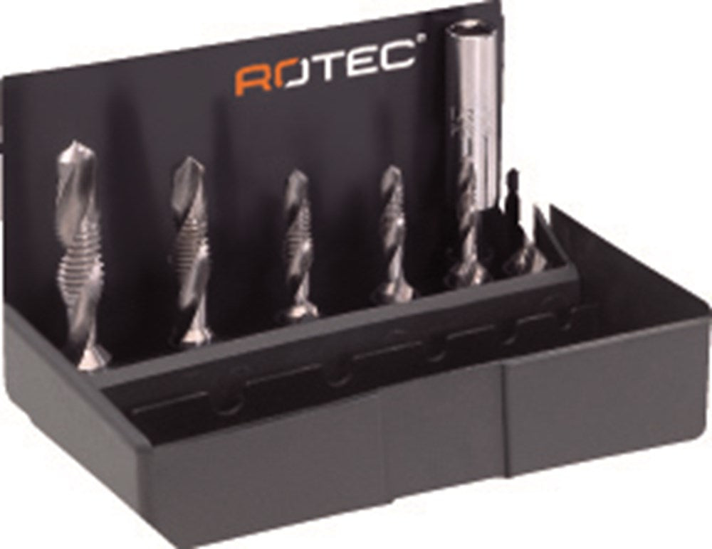 Juego de machos de taladrar combinados Rotec 7 piezas m3-m10