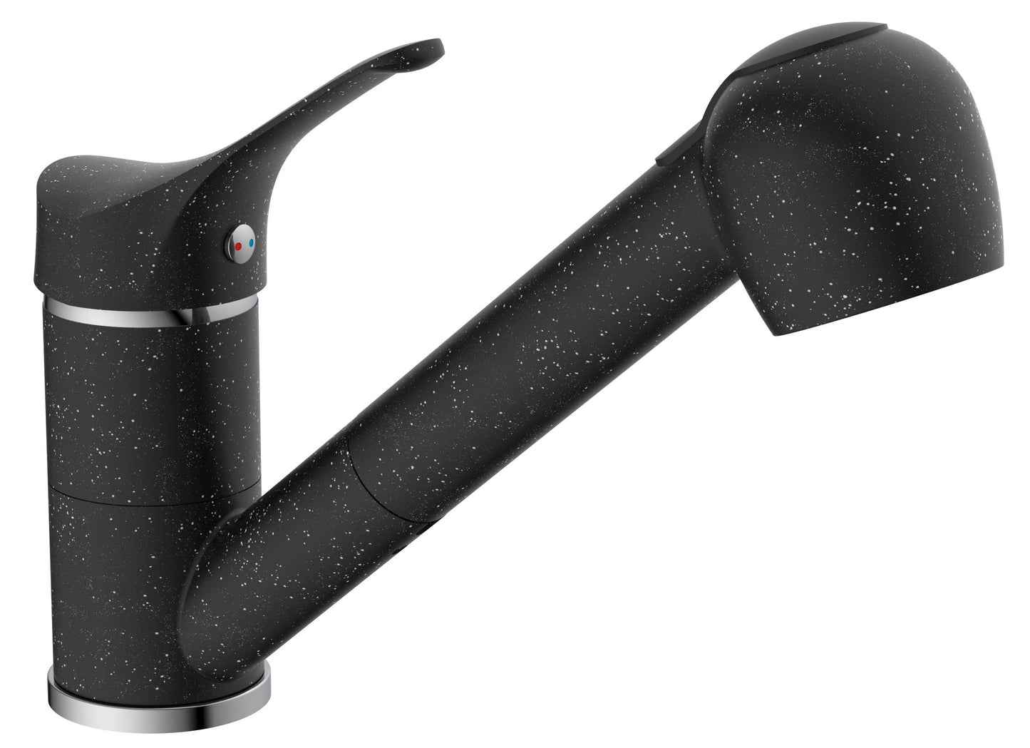 Eisl eisl cucina mixer granit con estensibile color cromo nero