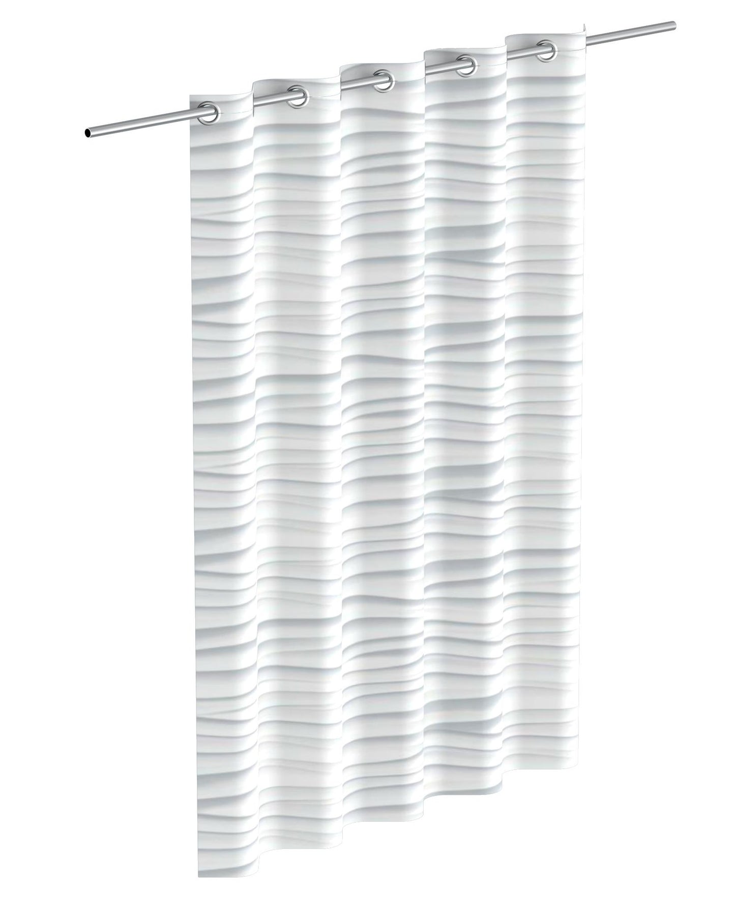 Eisl eisl tenda per doccia con golf 200x180x0,2 cm bianco