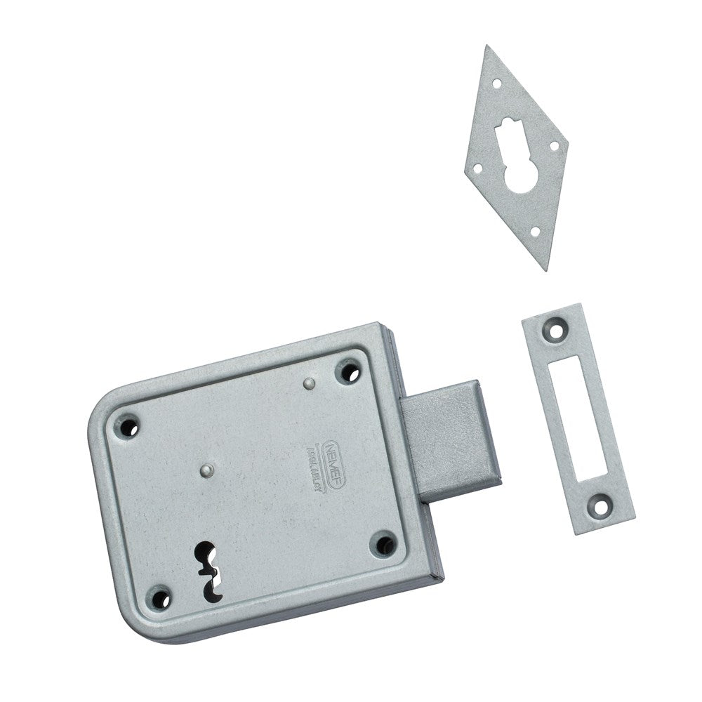 Nemef 91 11-70 blis., cerradura de llanta, dm70mm, tecla de teclado, caja de cerradura de acero galvanizado - 9009111730 - 9009111730