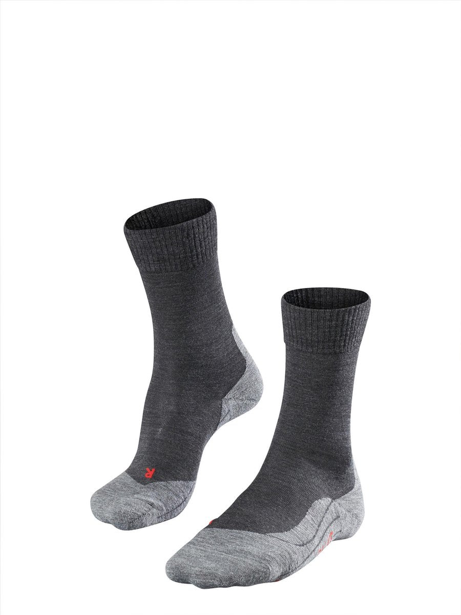 Falke tk5 anti-blaar dun wol functioneel materiaal wandelsokken heren grijs - maat 46-48