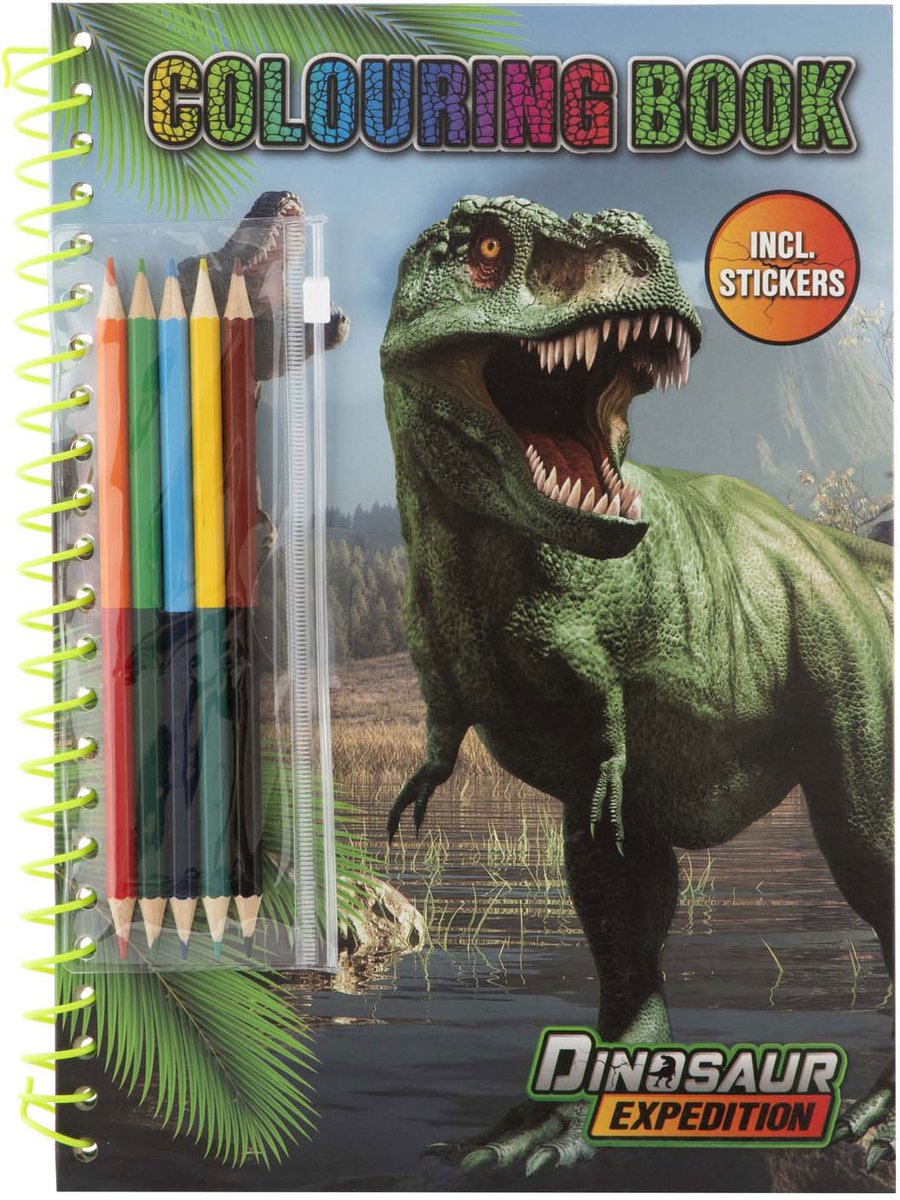 Libro de color de grupo creativo de artesanía con lápices